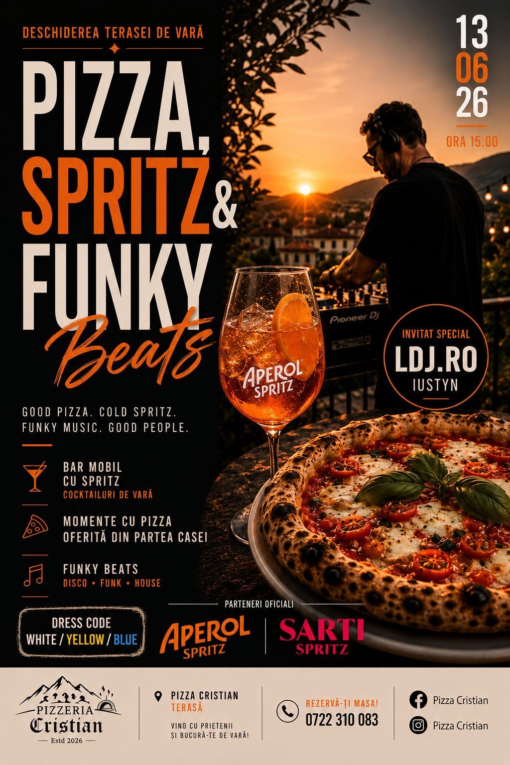 Afișul serii Pizza, Spritz & Funky Beats